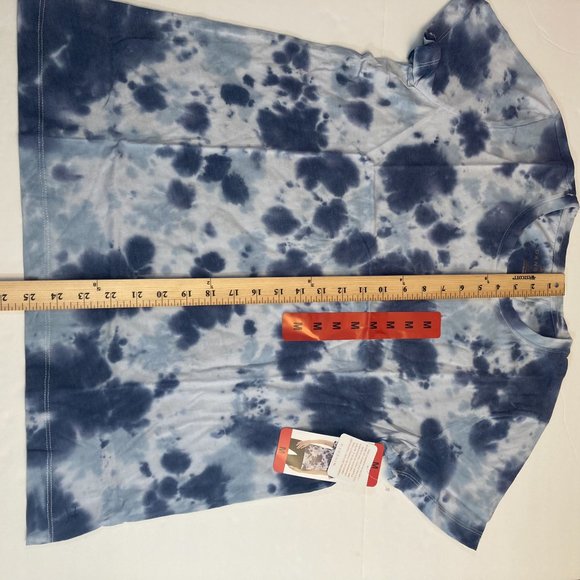 Tie Dye T-shirt Crew Neck Short Sleeve  Medium Blue - Picture 7 of 12